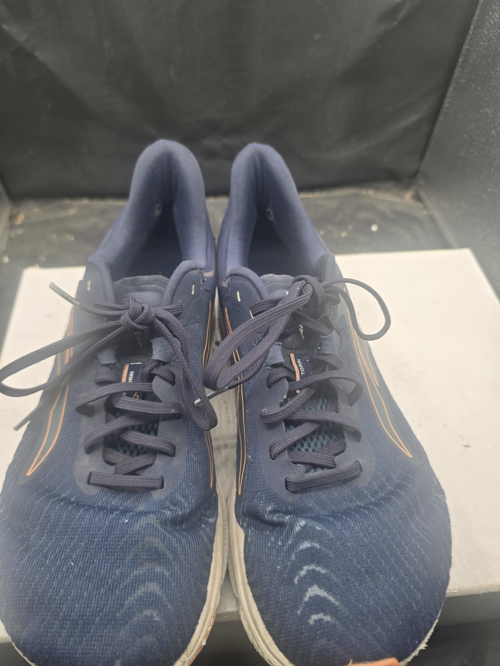 Altra Navy Athletic Running Shoes with Orange Accents